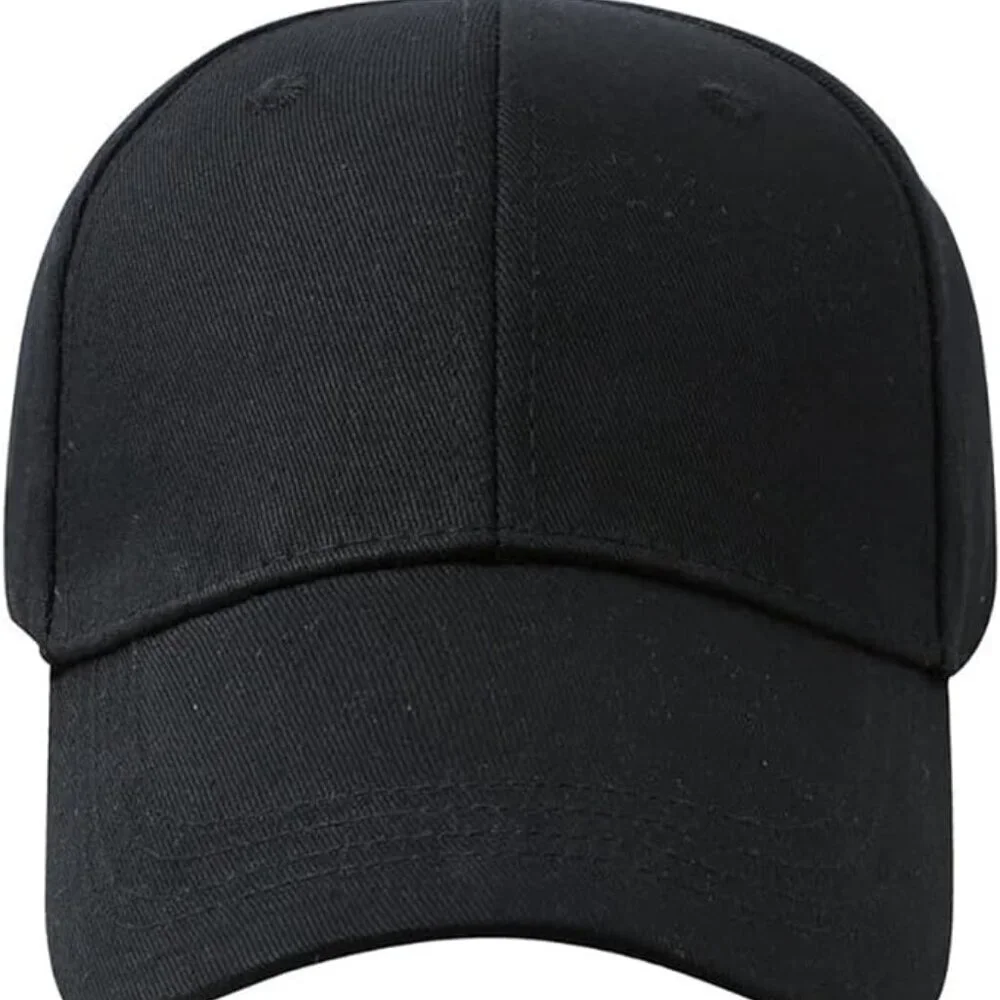 Top Level Baseball Cap Men Women - Classic Adjustable Plain Hat(Black) - Picture 2 of 7